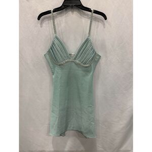 Soir Blue Shimmer Bustier Flattery Mini Dress Blue